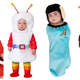 From left: Baby Jack-Jack Deluxe, Infant Rainbow Brite Sprite, Star Trek Spock Newborn Baby Bunting, Infant Stink Bug.
